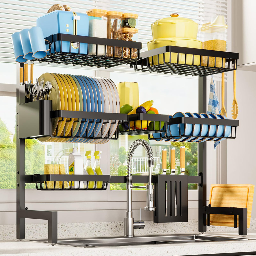 Sakugi Dish Drying Rack Over The Sink, Dish Drainer for Kitchen Counter