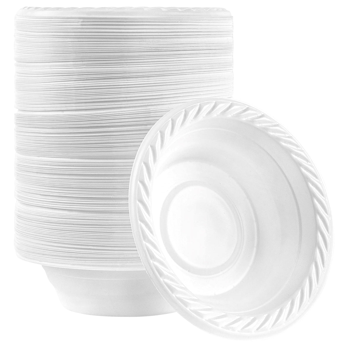PLASTICPRO Round Plastic 12 ounce Bowls Microwaveable 200 Count