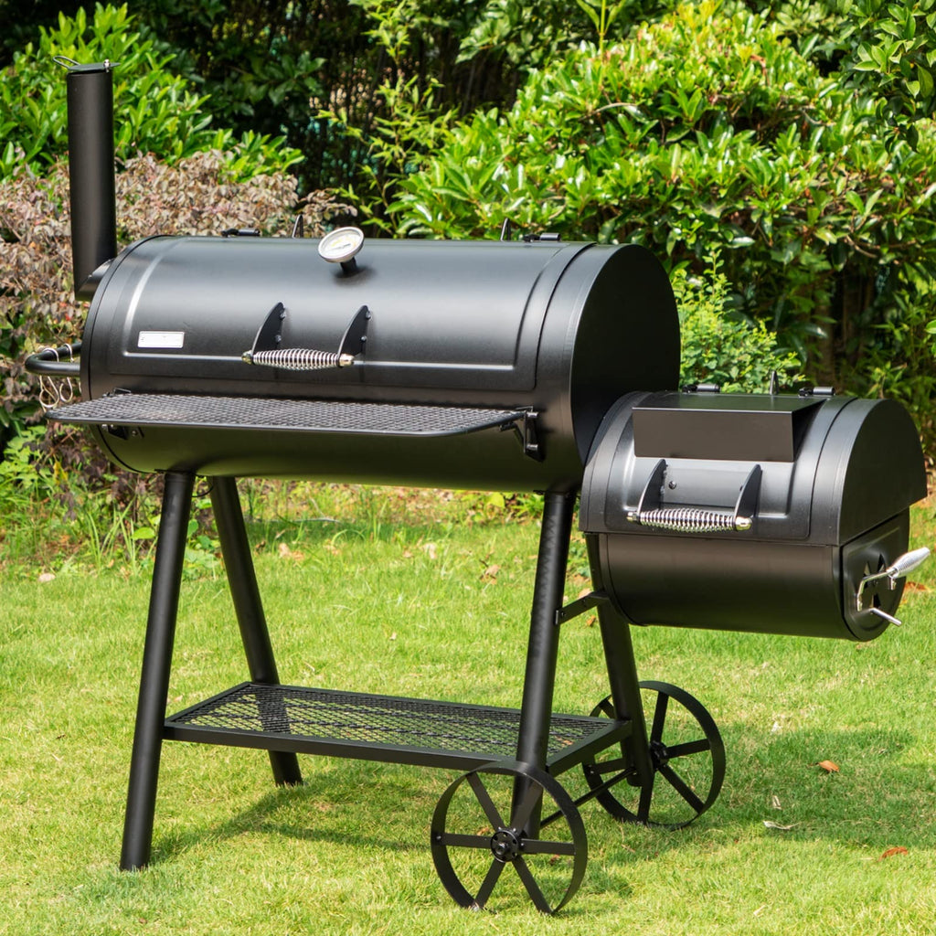 Sophia & William Charcoal Grill with Offset Smoker 512 Square Inches
