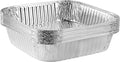 PLASTICPRO Disposable 8'' X 8'' X 2'' Inch Square Aluminum Tin Foil Baking Pans Bakeware - Cookware Perfect for Baking Cakes, Breads, Brownies, Bread, Meatloaf, Lasagna, Pack of 10