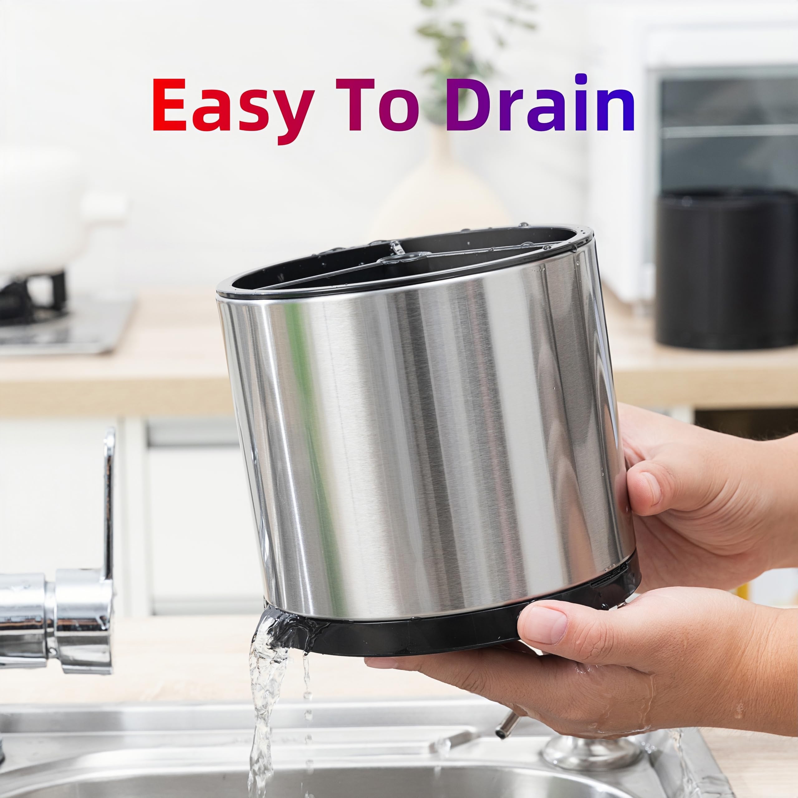 LIBODOUR Utensil Holder, 360°Rotating Kitchen Utensil Holder For Counter