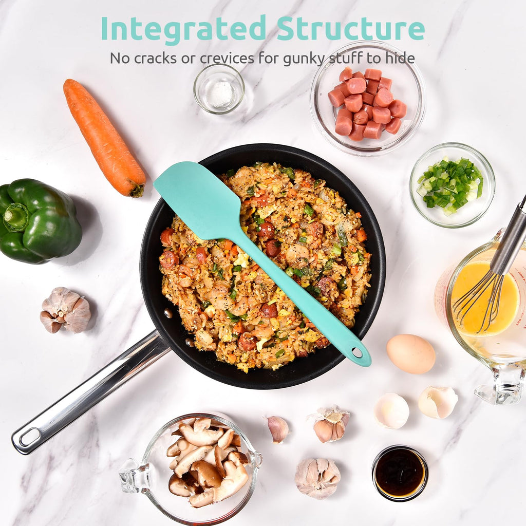 U-Taste Silicone Large Spatula, 480ºF High Temp Scraper, 11.38", Aqua Sky