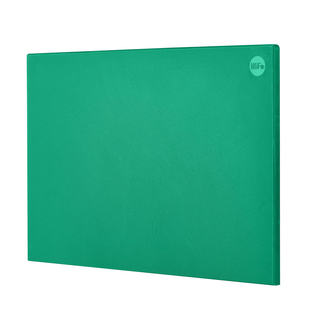 CURTA 2-Pack Green Cutting Boards for Kitchen, 18" x 12" x 0.5" Color Coded Plastic Chopping Board with Anti Slip Surface Dishwasher Safe