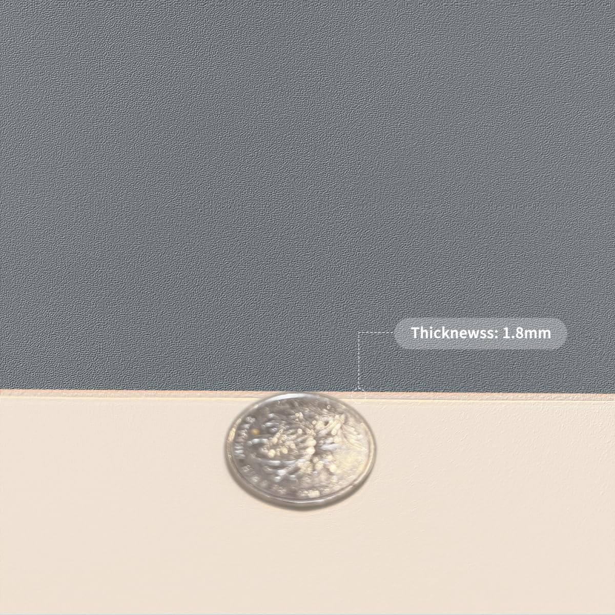 Zinkooat Faux Leather Table Cover,1.8mm Thick,36x54 Inch Table Protector,Table Protector for Dining Room Table,Table Protectors for Rectangle Tables.(Beige+Light Gray,36x54)