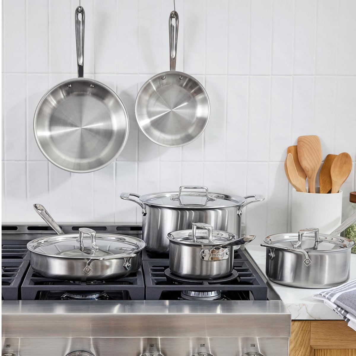 All-Clad D5® Stainless Steel 10-Piece Cooking Set, Made in the USA