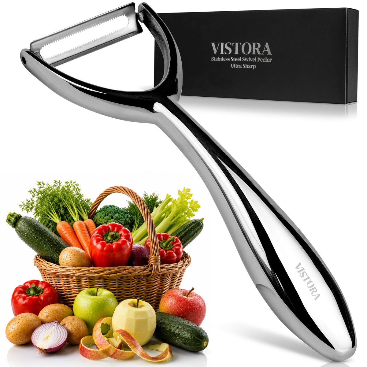 VISTORA Y Peeler Stainless Steel Potato Carrot Vegetable Peeler Kitchen