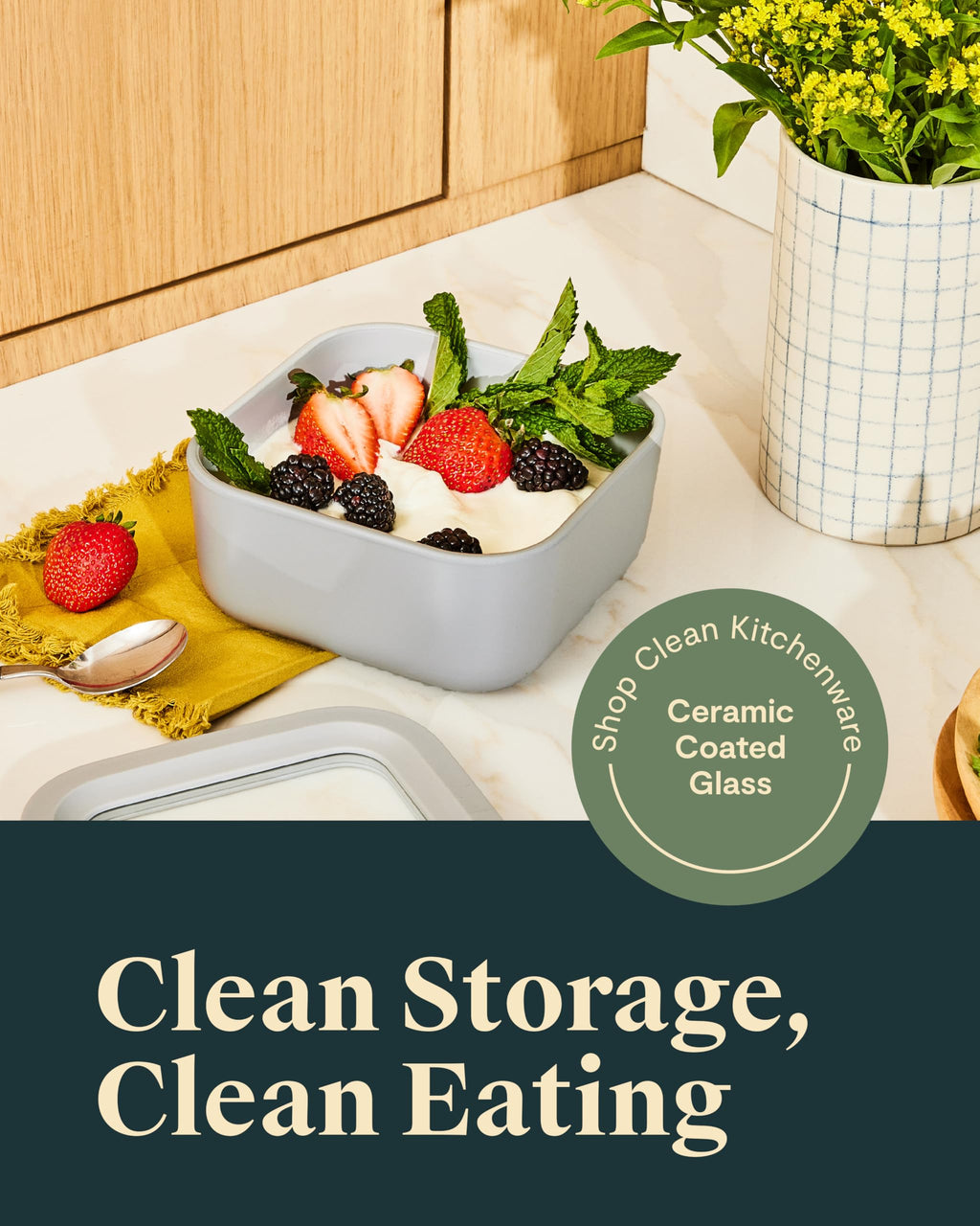 Caraway 6-Piece Glass Food Storage Container Set