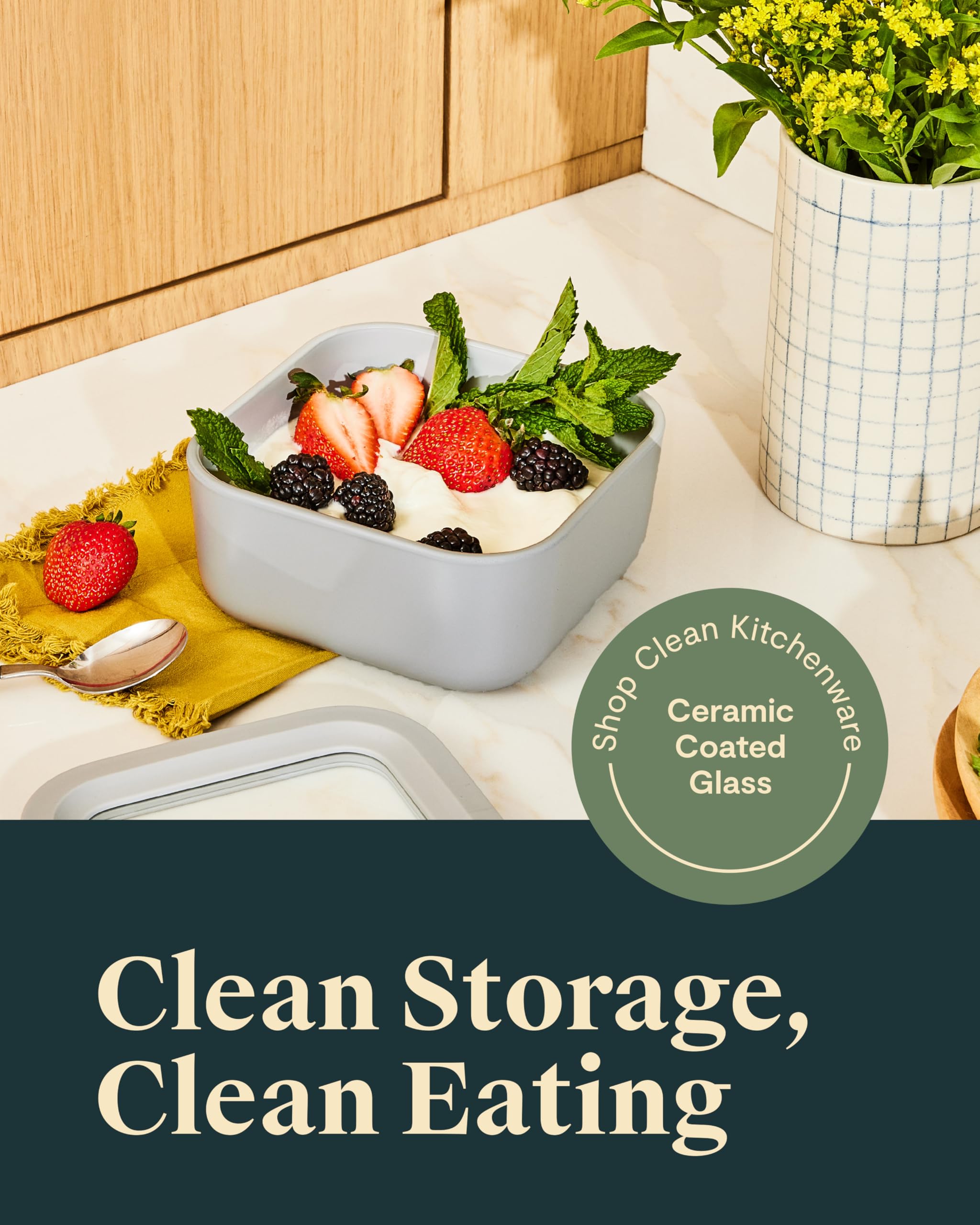 Caraway 6-Piece Glass Food Storage Container Set