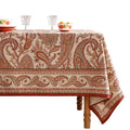 ISAENNE Designer French Linen Rectangular Tablecloth,71"x55"-Mosella F