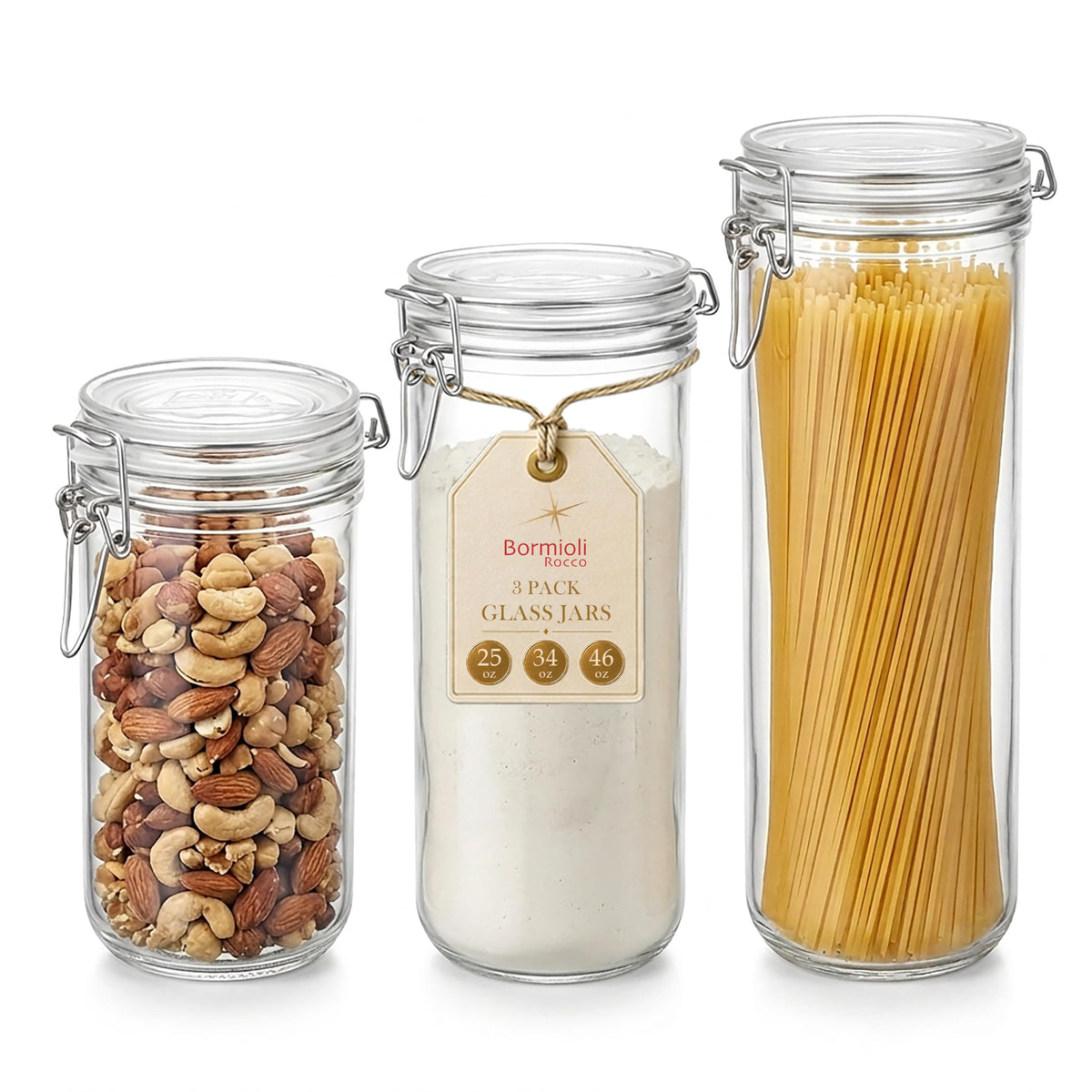 Bormioli Rocco Fido Cylinder Jar 33.75 oz - Clear, Set of 2