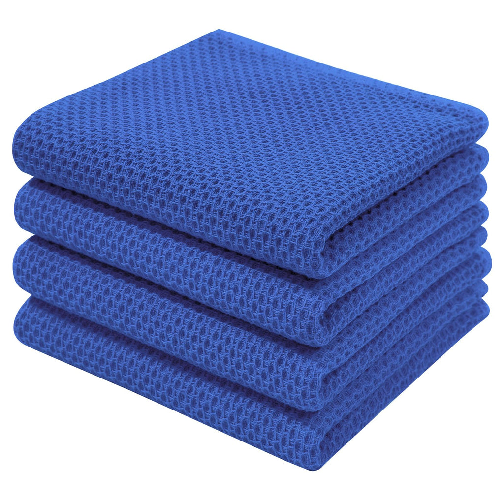 Homaxy 100% Cotton Waffle Weave Kitchen Dish Cloths, Ultra Soft Absorbent Quick Drying Dish Towels, 12 x 12 Inches — 12 x 12 - 12 Pack — 13 X 28 - 4 Pack