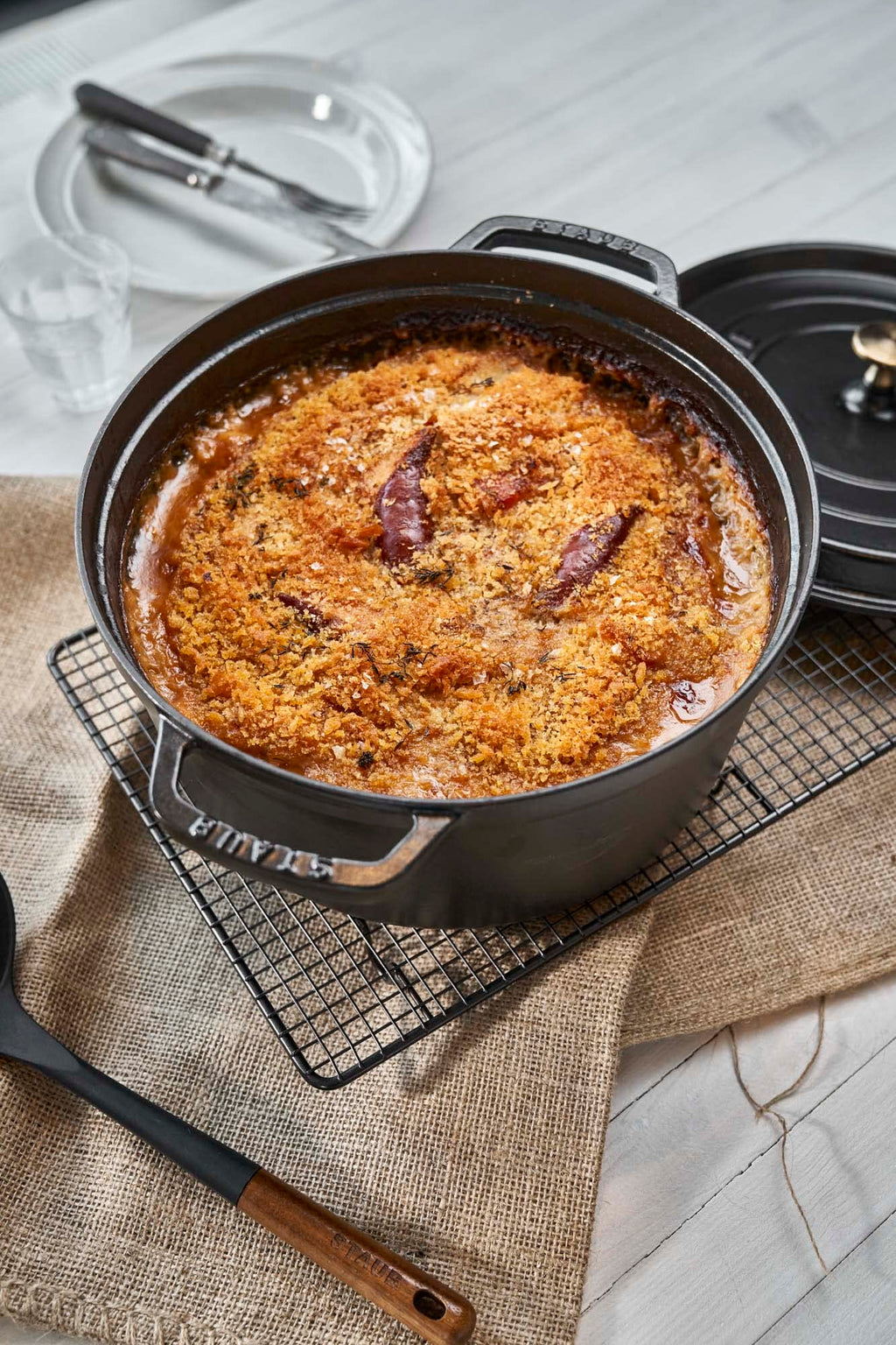 Staub 7-Qt Dutch Oven, Serves up to 7-8 People, Oven Safe to 500°F, Black