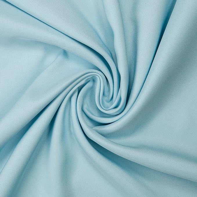 Gee Di Moda Rectangle Tablecloth - 60 x 84 Inch Baby Blue Table Cloth for 5 Foot Rectangle Table - Heavy Duty Washable Fabric - for 5 Ft Buffet Table, Holiday Party, Dinner, Wedding & Baby Shower
