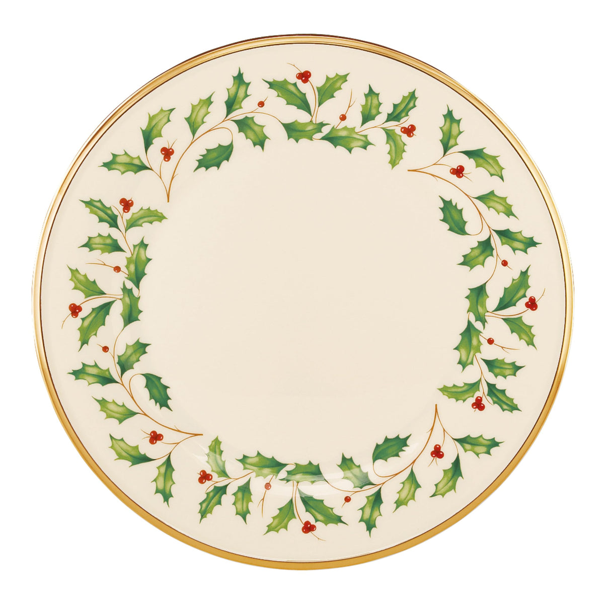 Lenox Holiday Porcelain Christmas Salad Plate Set for 4