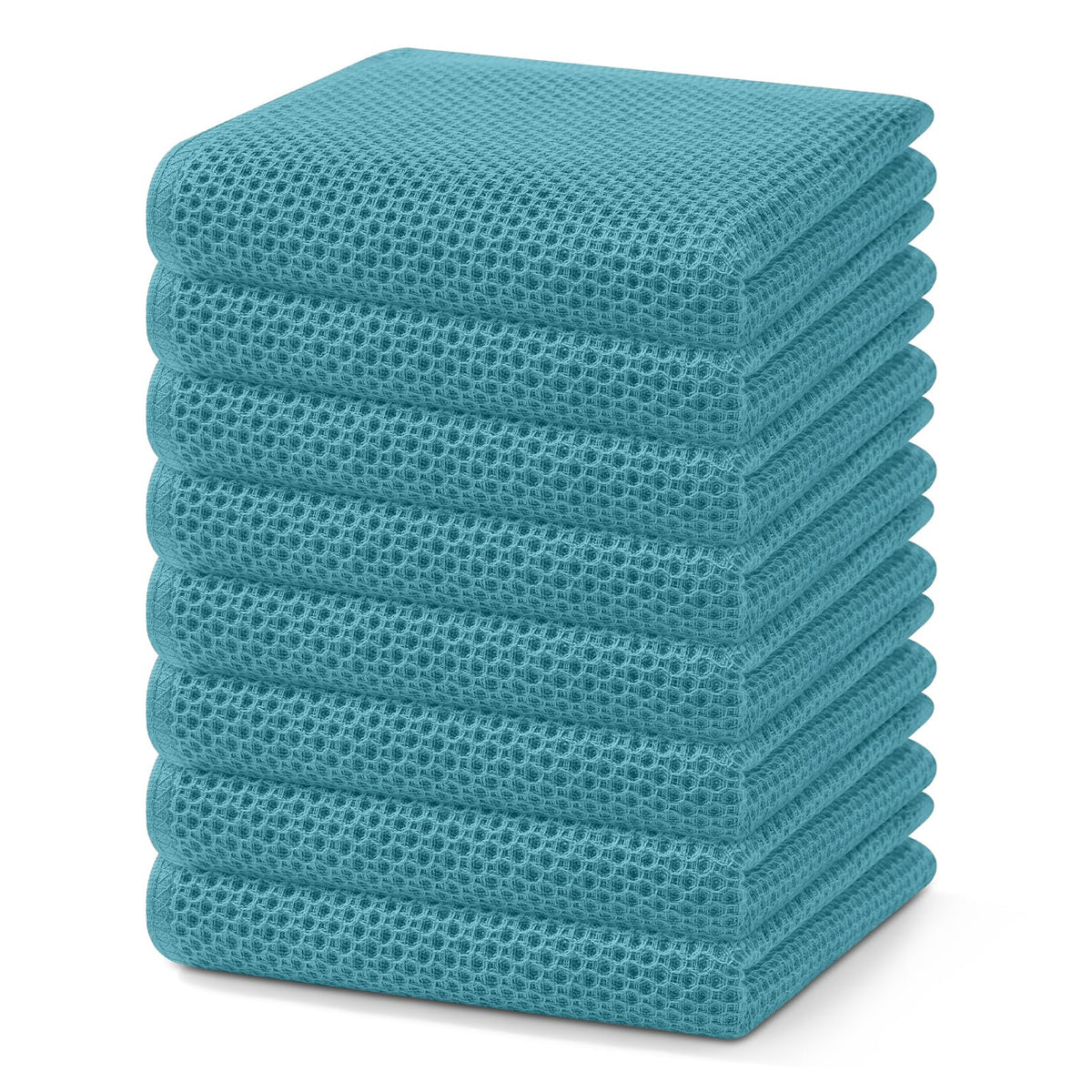 Homaxy 100% Cotton Waffle Weave Kitchen Dish Cloths, Ultra Soft Absorbent Quick Drying Dish Towels, 12 x 12 Inches — 12 x 12 - 12 Pack — 13 X 28 - 8 Pack