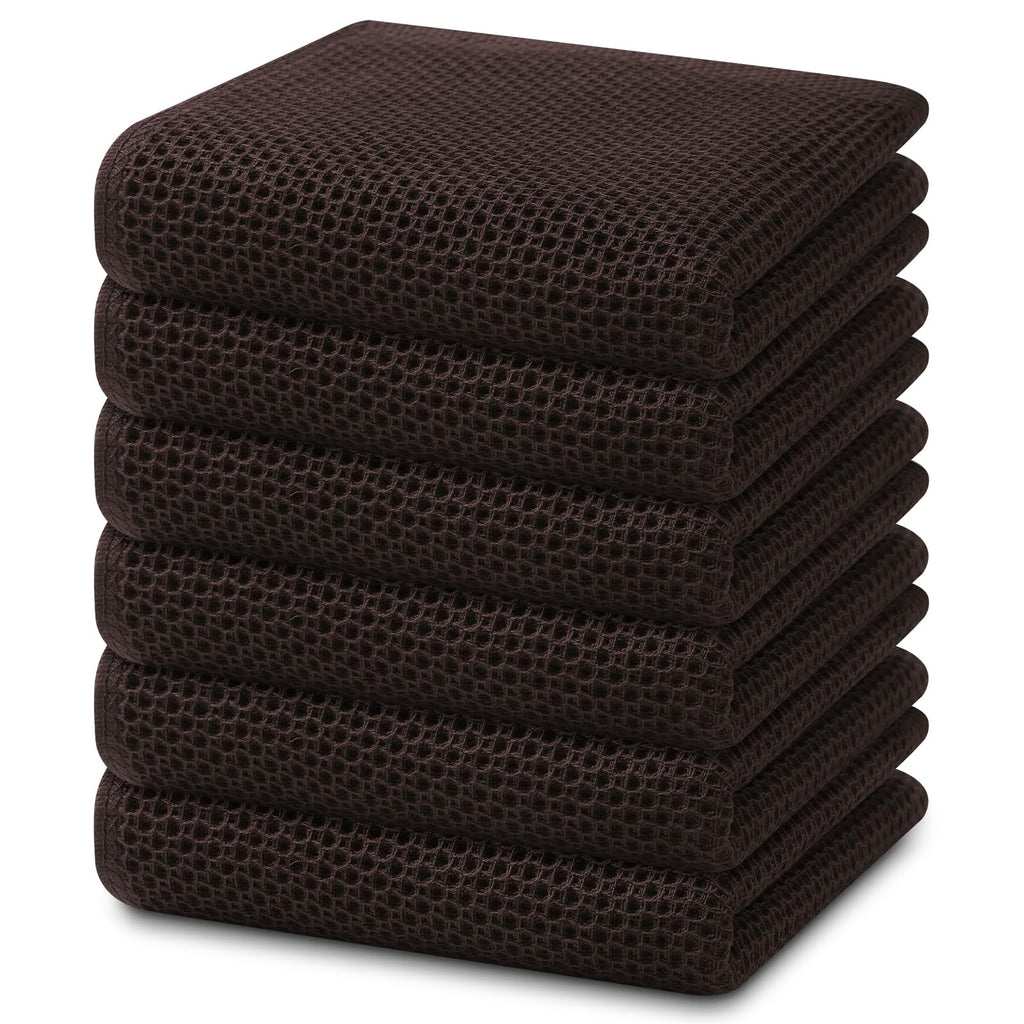 Homaxy 100% Cotton Waffle Weave Kitchen Dish Towels 4-Pack, Apricot