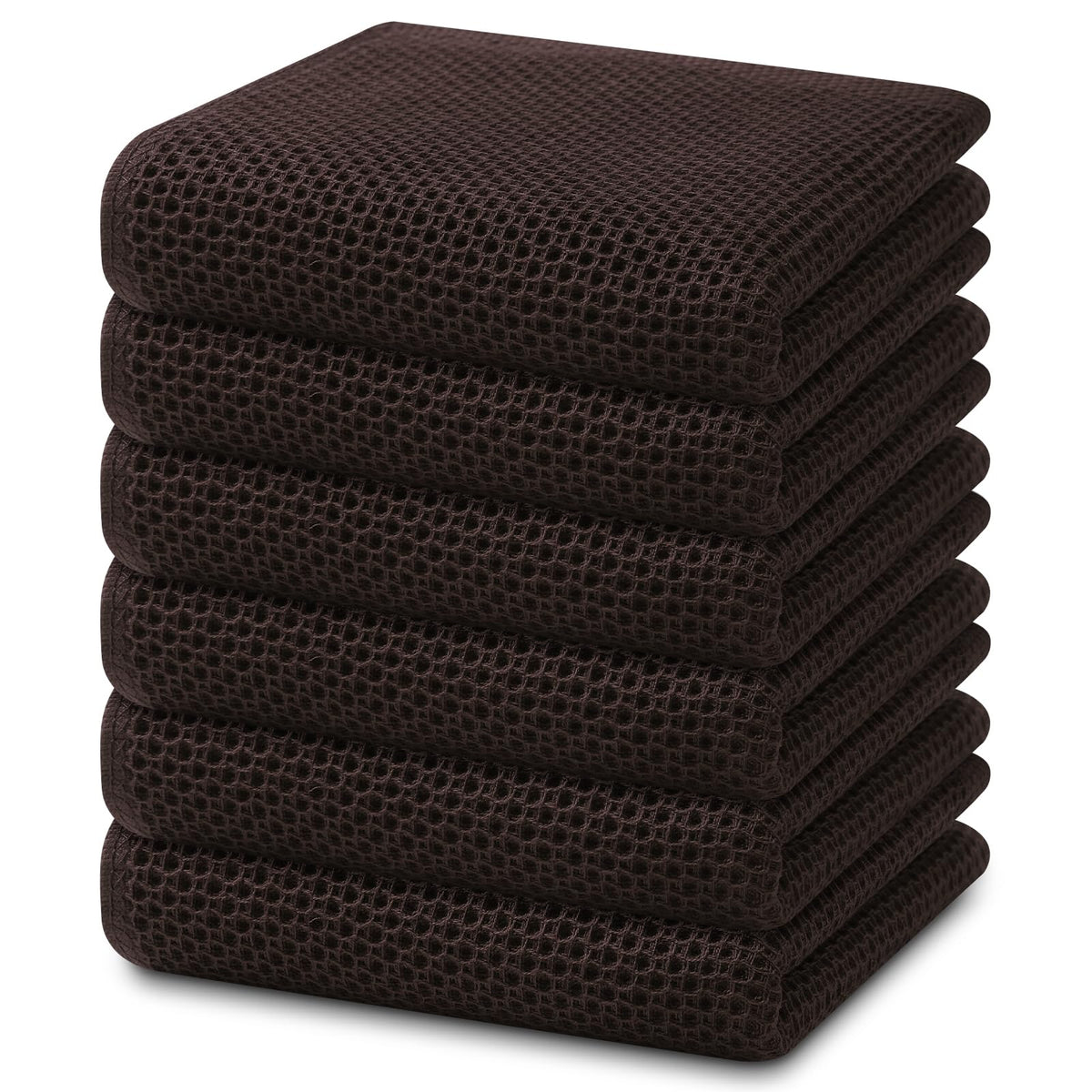Homaxy 100% Cotton Waffle Weave Kitchen Dish Towels 4-Pack, Apricot
