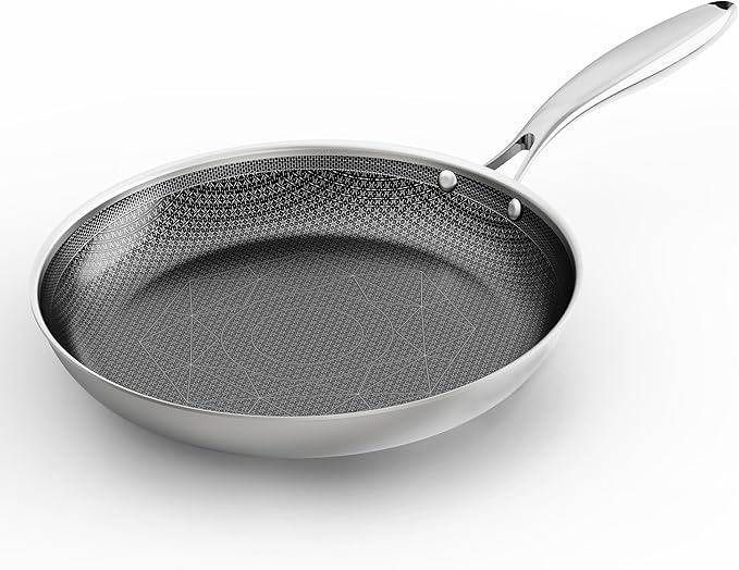 COOKER KING 3pc Hybrid Nonstick Frying Pans Set, 10 & 12" Pans