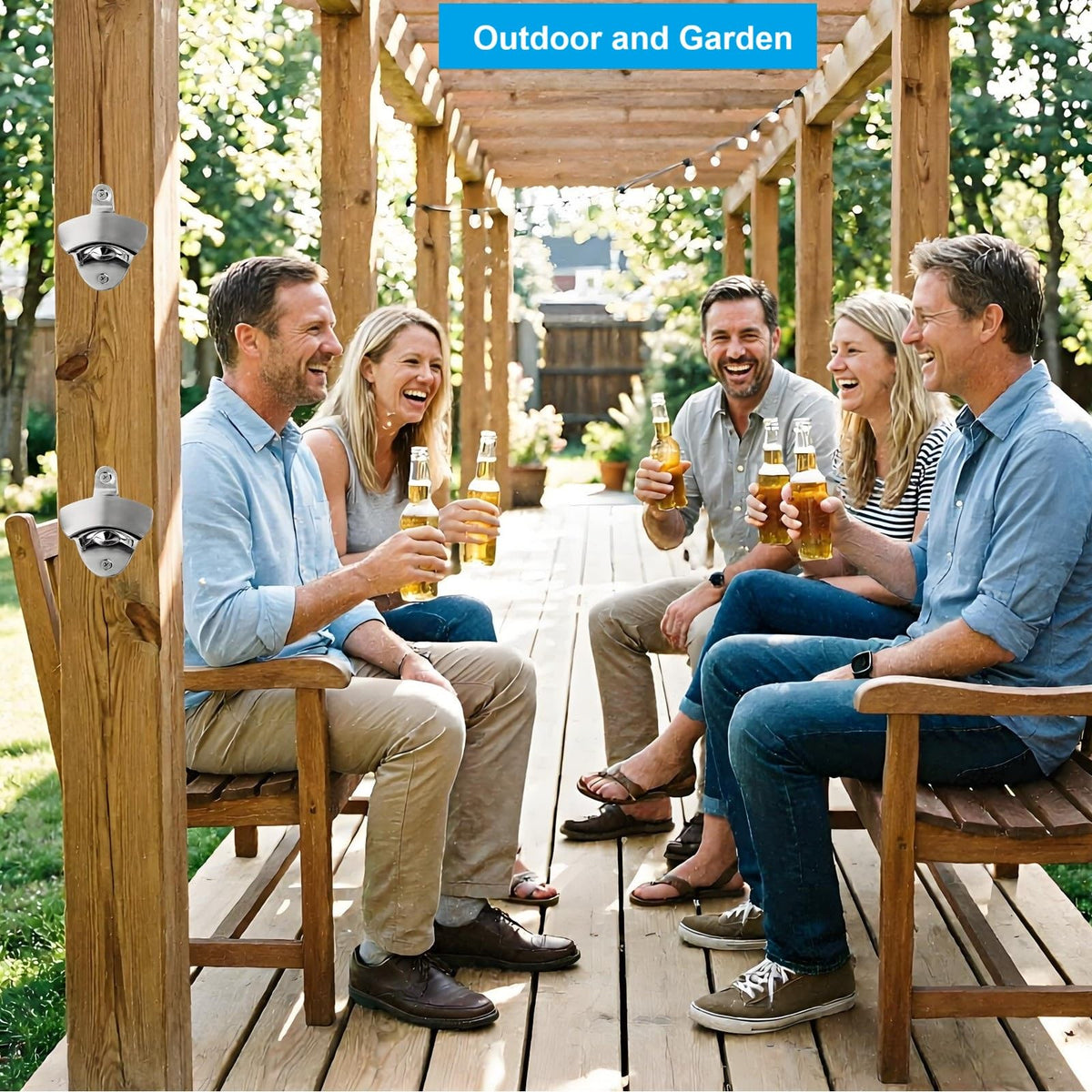 ANSLYQA 20 Pack Bottle Opener Wall Mounted (Silver)