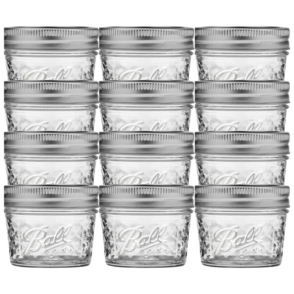 Ball Regular Mouth Glass Mason Jars with Lids and Bands, Used for Canning (Half Pint, 8 Ounce (Pack of 6))