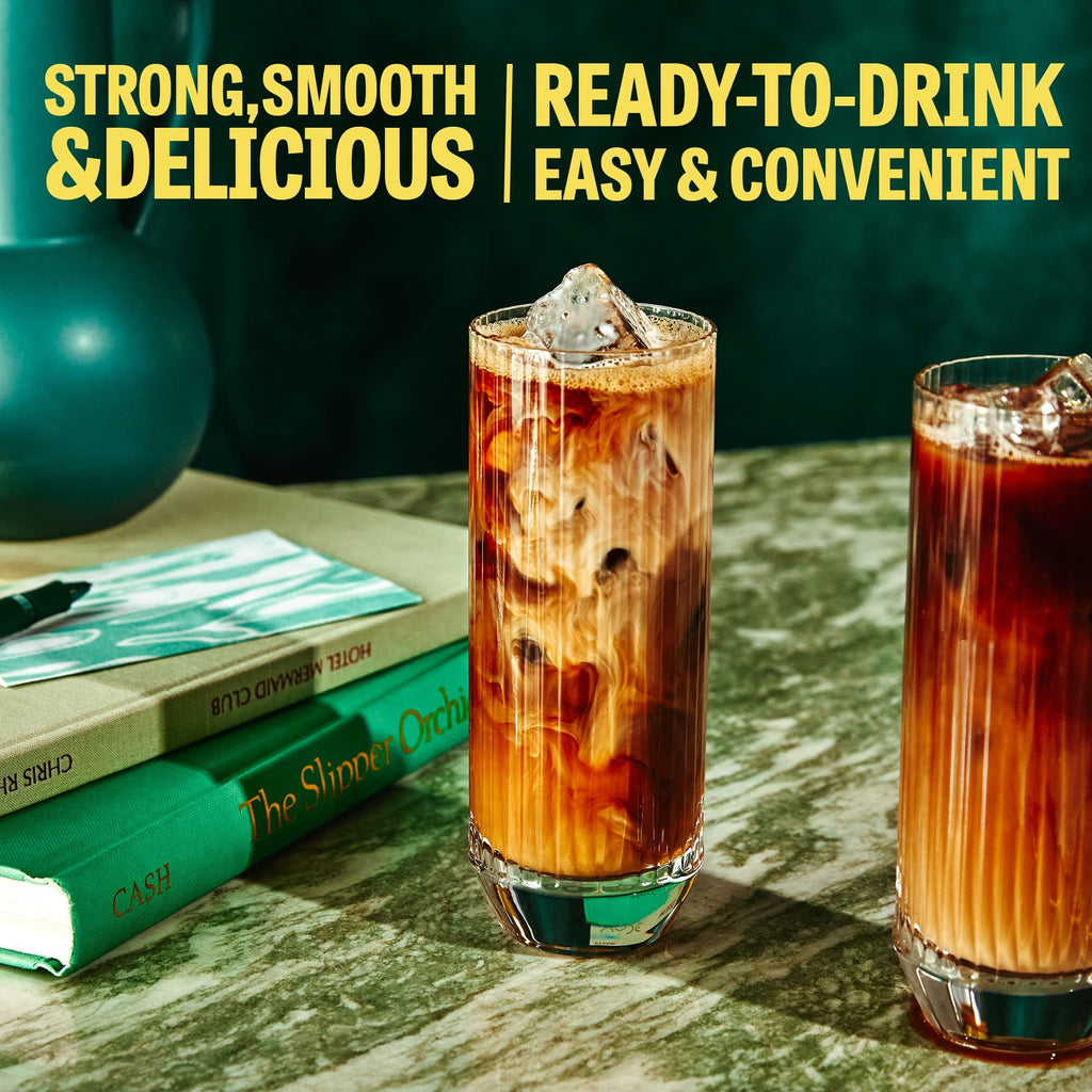 Wandering Bear Organic Cold Brew Coffee Variety Pack - Extra Strong, Bold, Smooth, Unsweetened, Shelf-Stable, Ready to Drink & Vegan, Iced Cold Brewed Coffee Drink - 32 fl oz (3pk - Vanilla, Caramel, Mocha)