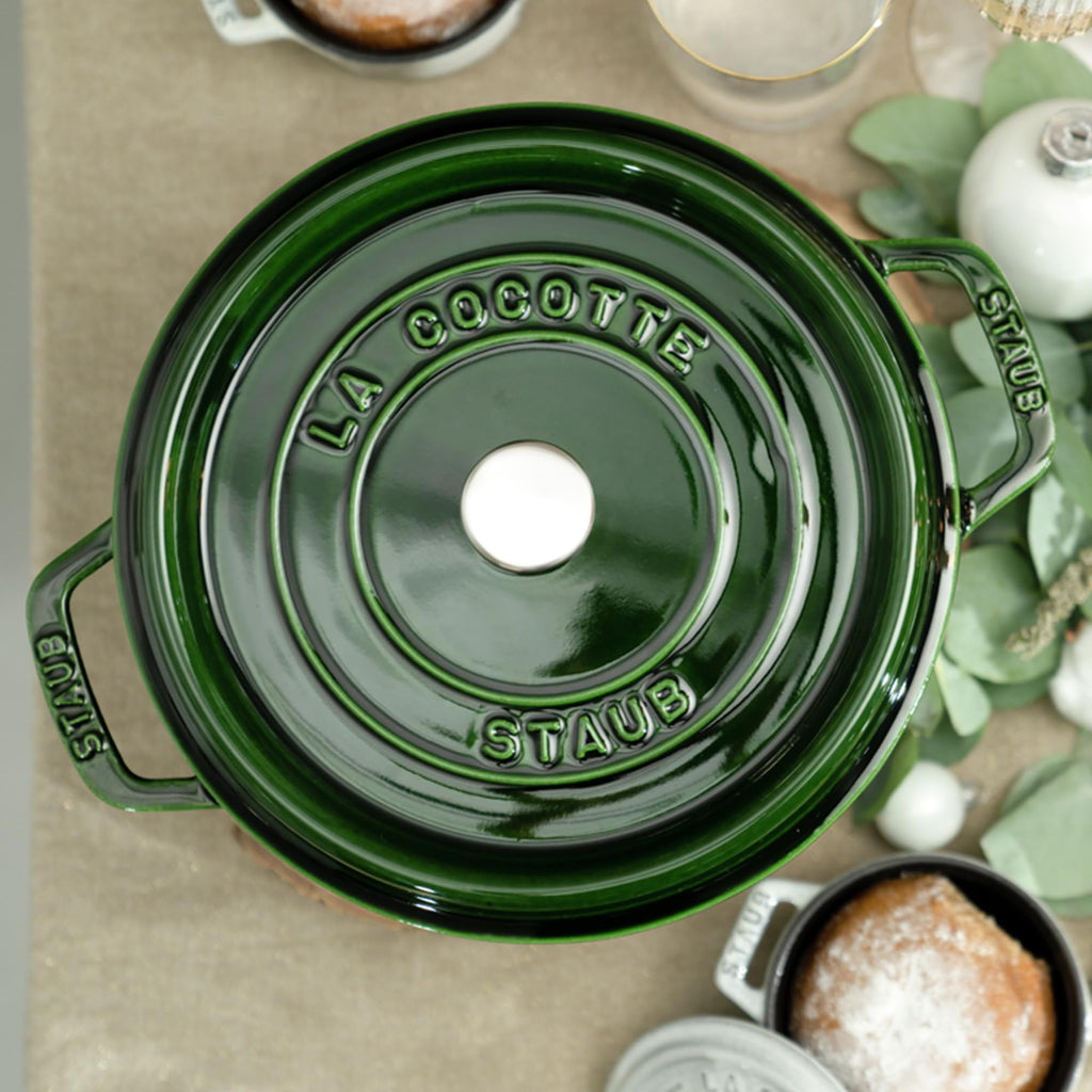 Staub Cast Iron 4-qt Round Dutch Oven - Basil