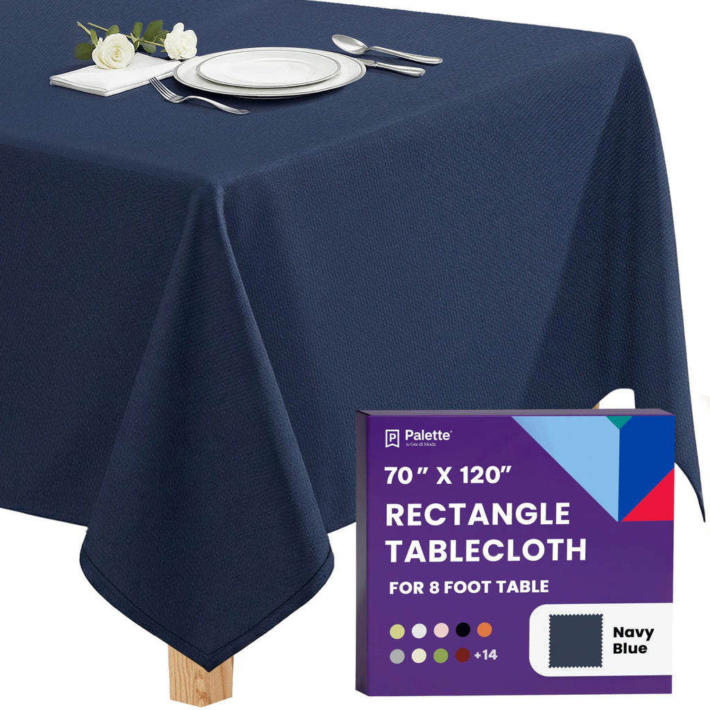 Gee Di Moda Rectangle Tablecloth - 70 x 120 Inch Royal Blue Table Cloth for 6 or 8 Foot Rectangle Tables - Heavy Duty Washable Fabric - for Holiday Party, Dinner, Weddings, Baby Shower & Events