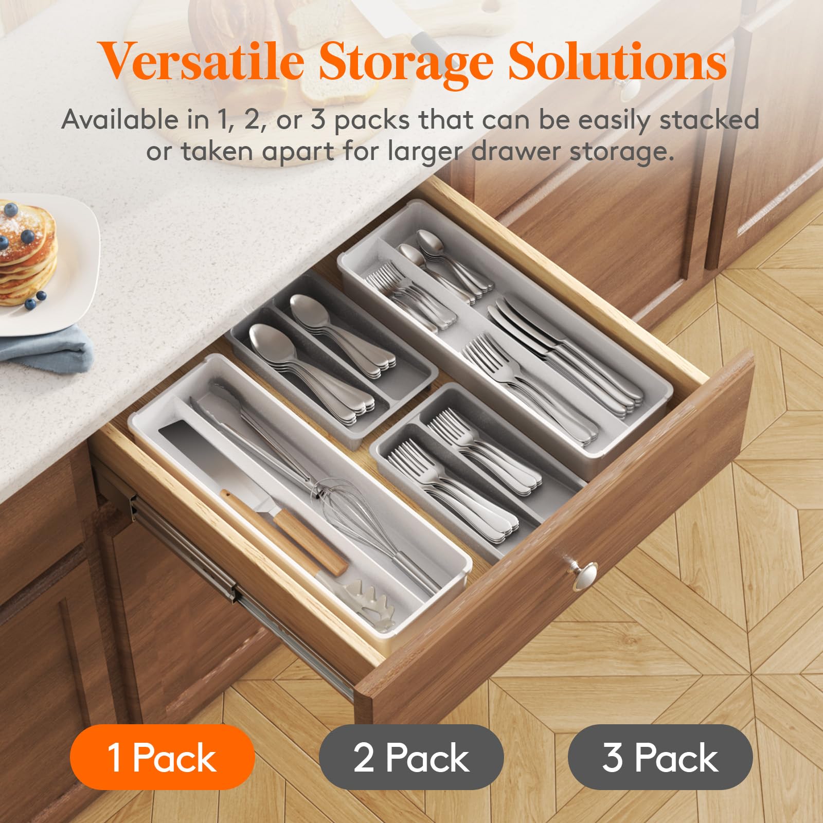 Lifewit Compact Silverware Organizer for Kitchen Drawer