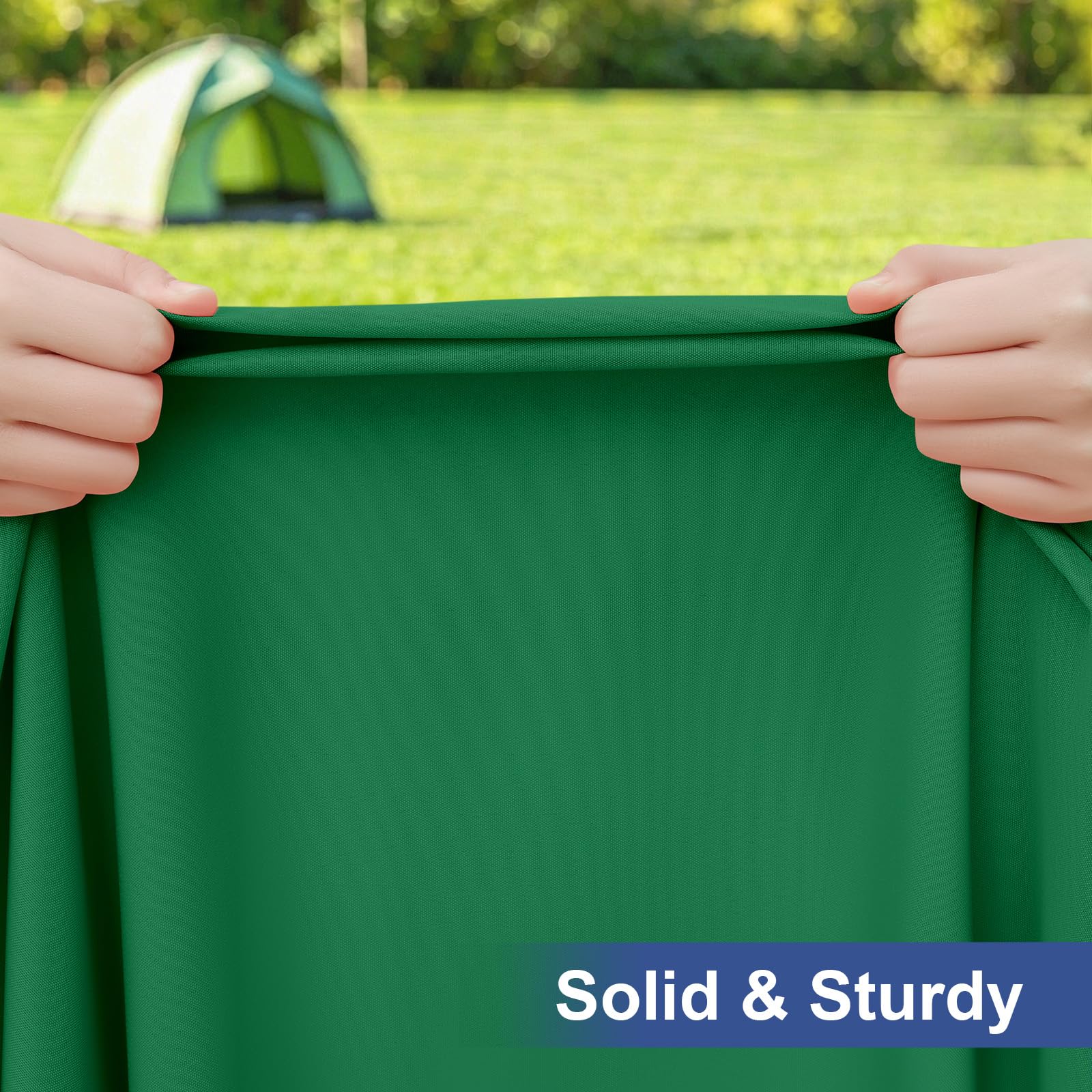 homing Rectangle Table Cloth Cover, Water-Resistant Polyester Elastic Fitted Tablecloth, Fits for 8 Foot Folding Tables, Washable Table Protector for Picnic, Camping, Outdoor (Hunter Green, 30" x 96")