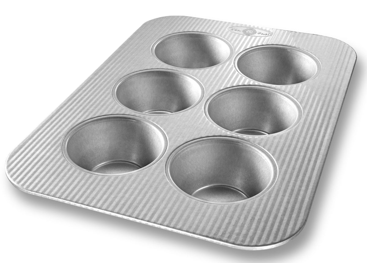USA Pan Nonstick Toaster Oven 6 Cup Muffin Pan, Aluminized Steel