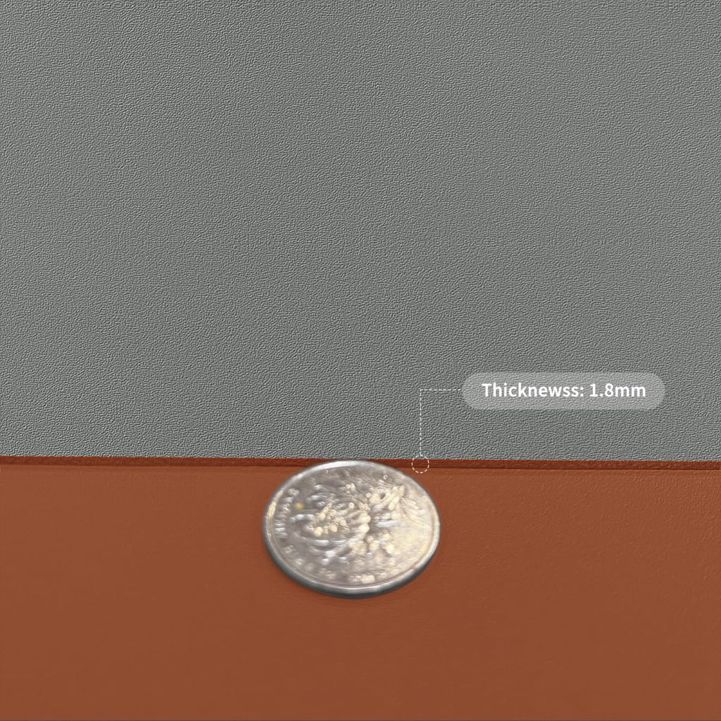 Zinkooat Leather Dresser Cover,1.8mm Thick,14x66 Inch,Dresser Protector Top,Dresser Top Protector,Dresser Cover Top,Dresser Top Cover,Dresser Cover Top for Bedroom.(Brown+Gray,14x66)