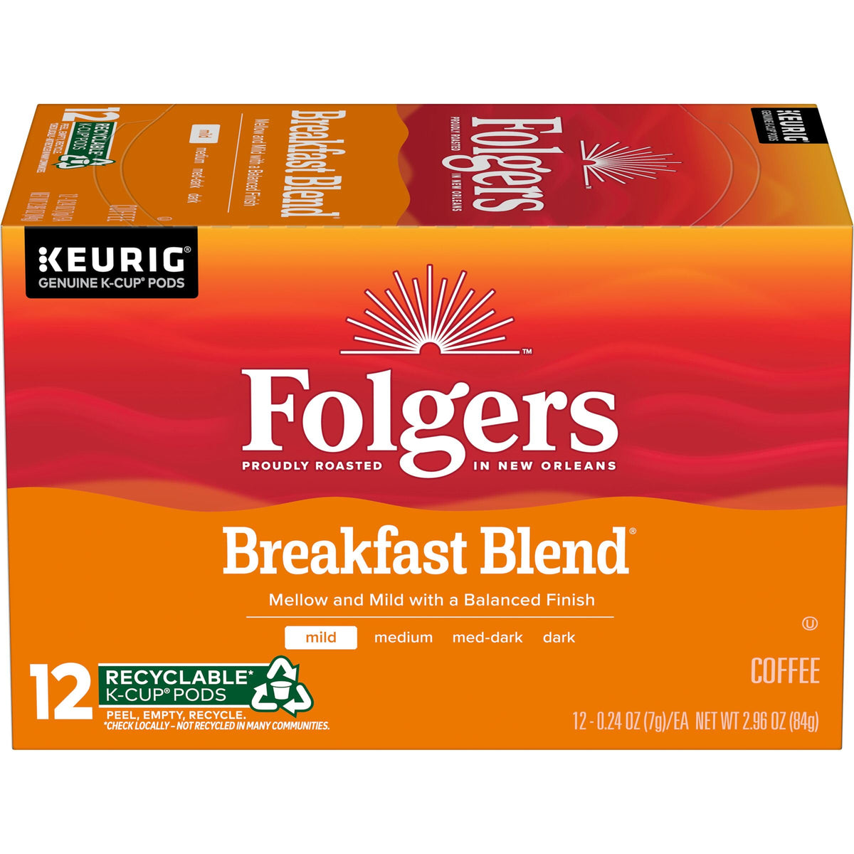 Folgers Colombian Medium Roast Coffee K-Cup Pods, Bulk 128 Count