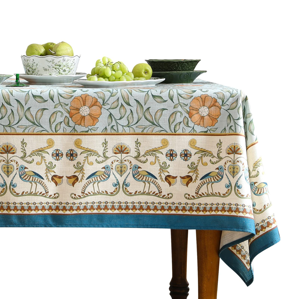 patdrea Vintage French Linen Tablecloth,Rectangular,71"x55"-Wensel