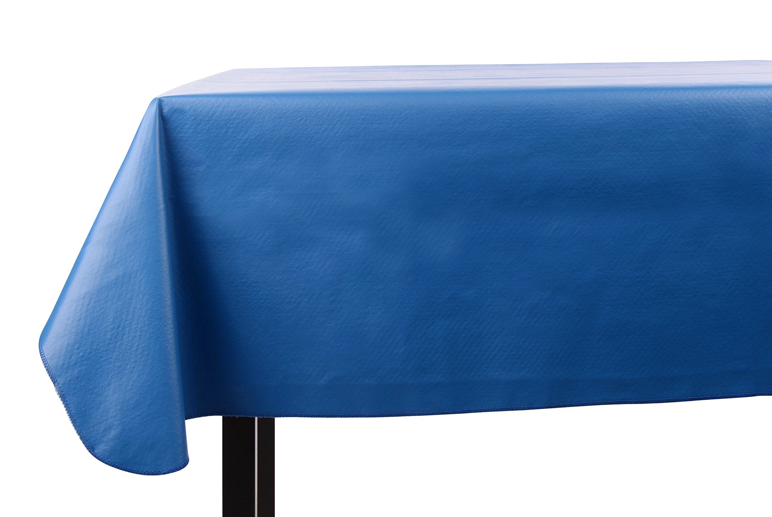 Yourtablecloth Heavy Duty Vinyl Rectangle or Square Tablecloth – 6 Gauge Heavy Duty Tablecloth – Flannel Backed – Wipeable Tablecloth with Vivid Colors & Many Sizes 52 x 70 Royal Blue