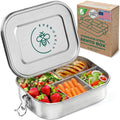 Bento Box - 47 oz - 5 Compartment Bento Box - Metal Lunch Box w/ Lock Clips