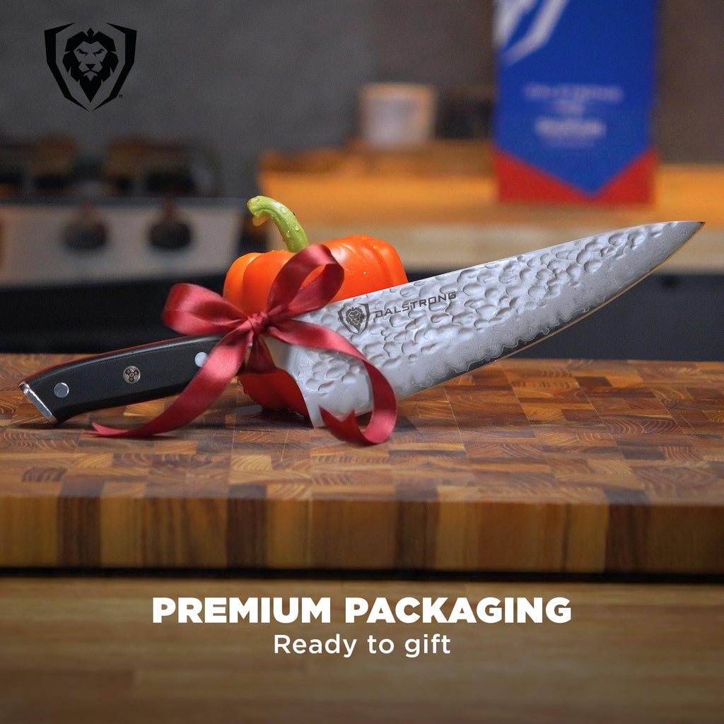 Dalstrong 8" Japanese Chef Knife (Gyuto) — 66-Layer Damascus AUS-10V Steel, Hand-Sharpened 8–12° Edge — For Meal Prep, Sushi, Home Butchering — Shogun ELITE - Full-Tang G-10 Handle, Customer Support