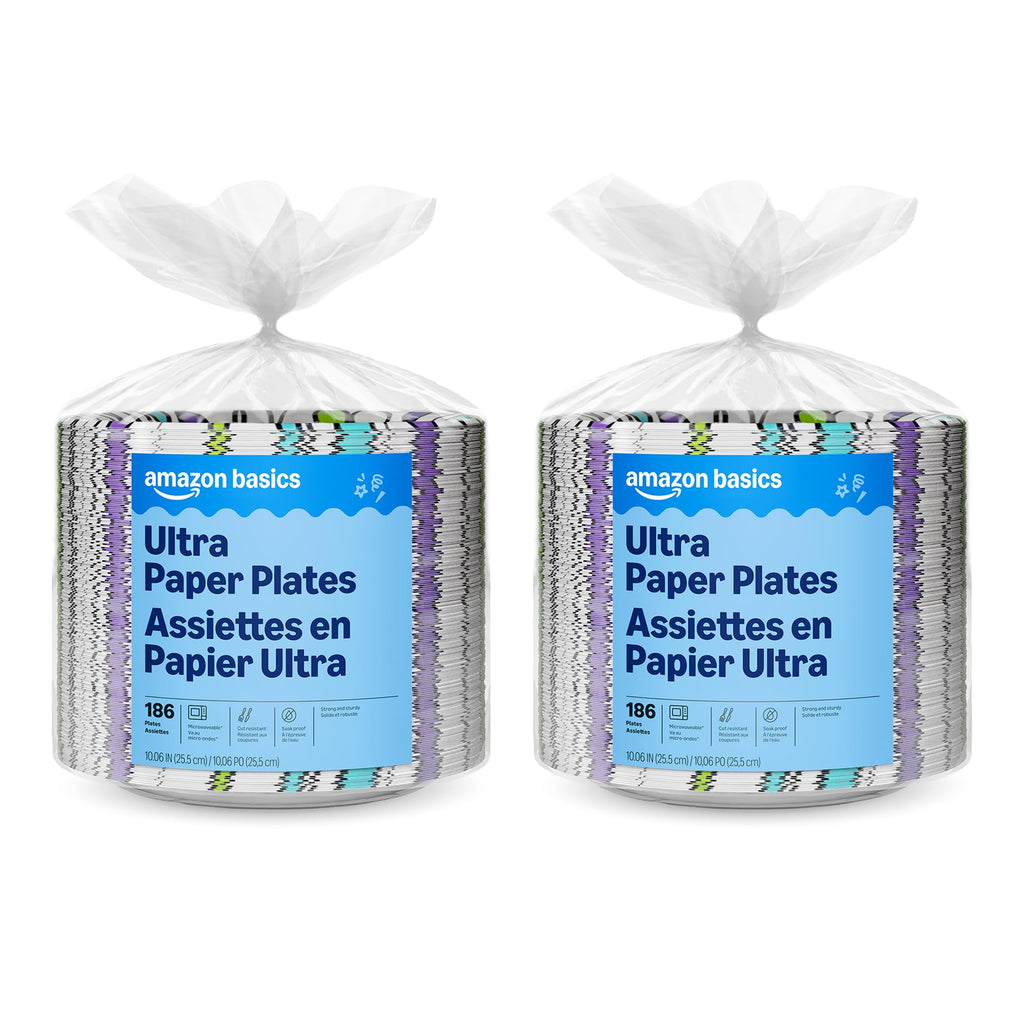 Ultra Paper Plates, 8.62 Inch, Disposable, 880 Count (4 Pack of 220), Packaging May Vary