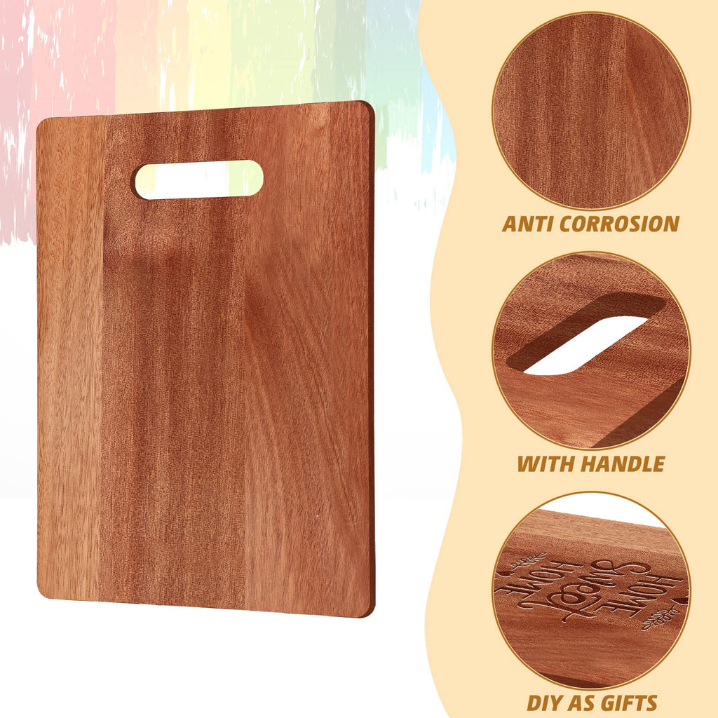 Vesici 18 Pack Laser Engraving Walnut Cutting Board Blanks, 14 x 11 Inch Walnut Cutting Boards with Handles, Bulk Craft Boards for Wood Burning, Custom Engraving Gifts