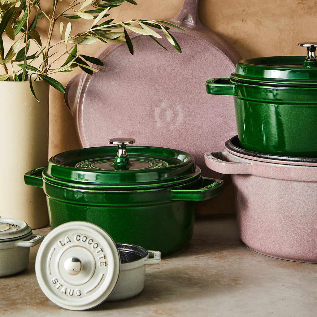 Staub Cast Iron 4-qt Round Dutch Oven - Basil