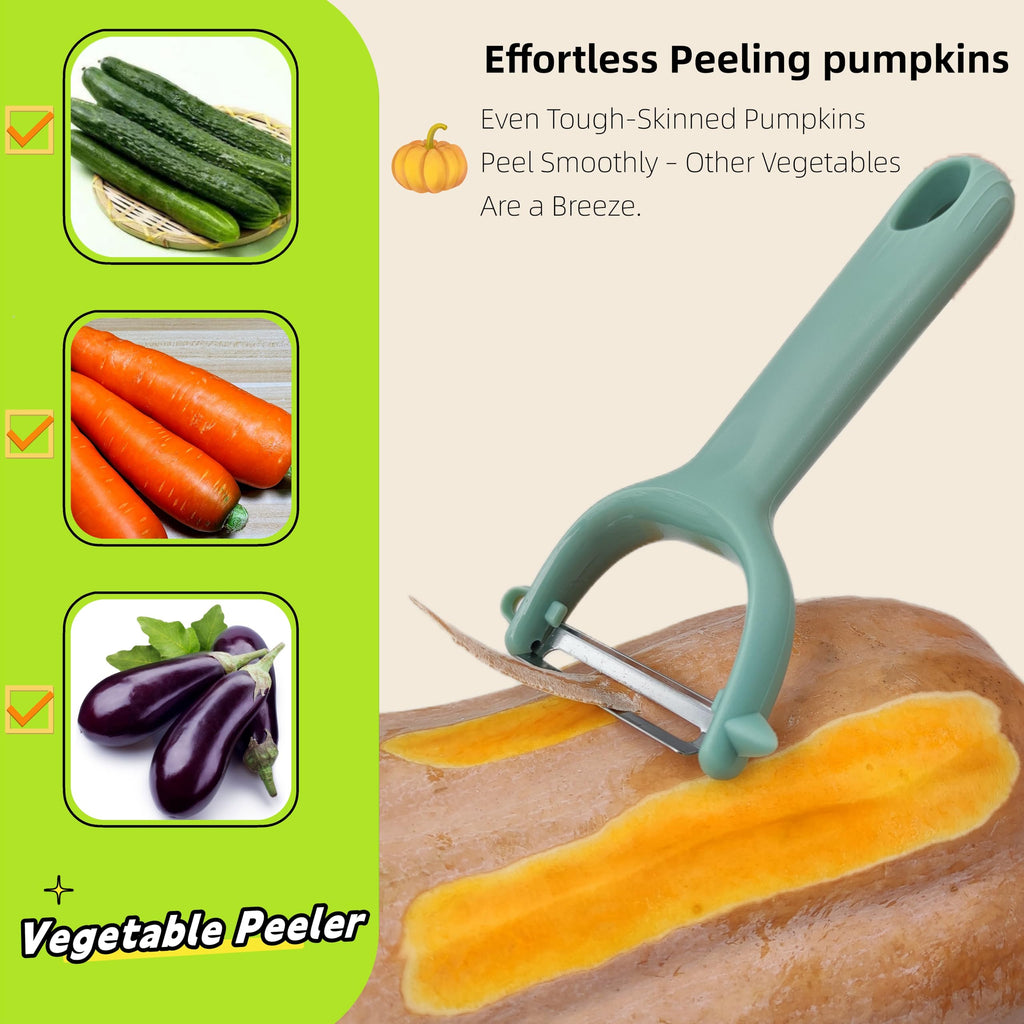 Trez Treamer 6-Pack Vegetable Peelers for Kitchen,Stainless Steel Apple Peeler Set for Veggie Carrot Fruit Zucchini Cucumber Peeler Sharp Potatoes & Potato Peeler Bulk with Non-Slip Handle (Y)