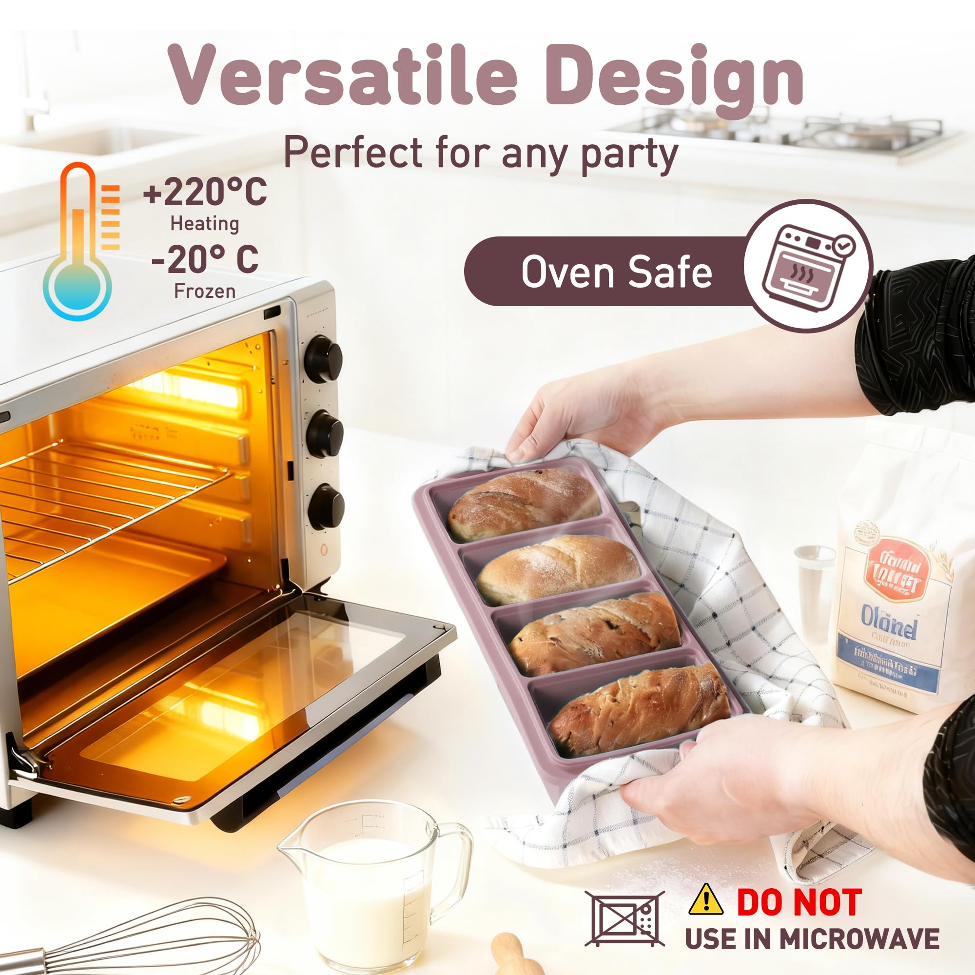 Silicone Freezer Tray with Lid Soup Freezer Container Molds with Steel Reinforced Rim Large Ice Cube Tray Makes 8 Perfect 1 Cup Portions Cubes Storage Food Containers House Essentials for New Home