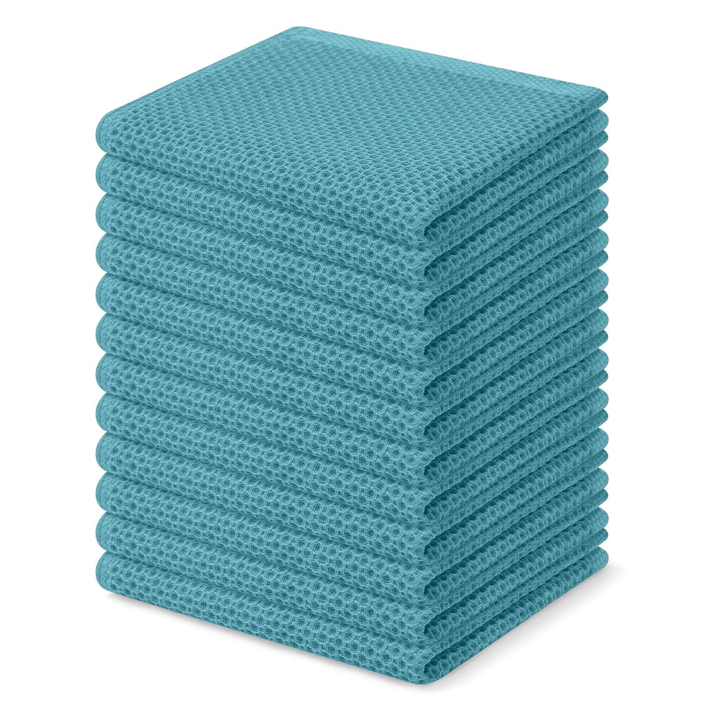 Homaxy 100% Cotton Waffle Weave Kitchen Dish Cloths 12-Pack, Coffee