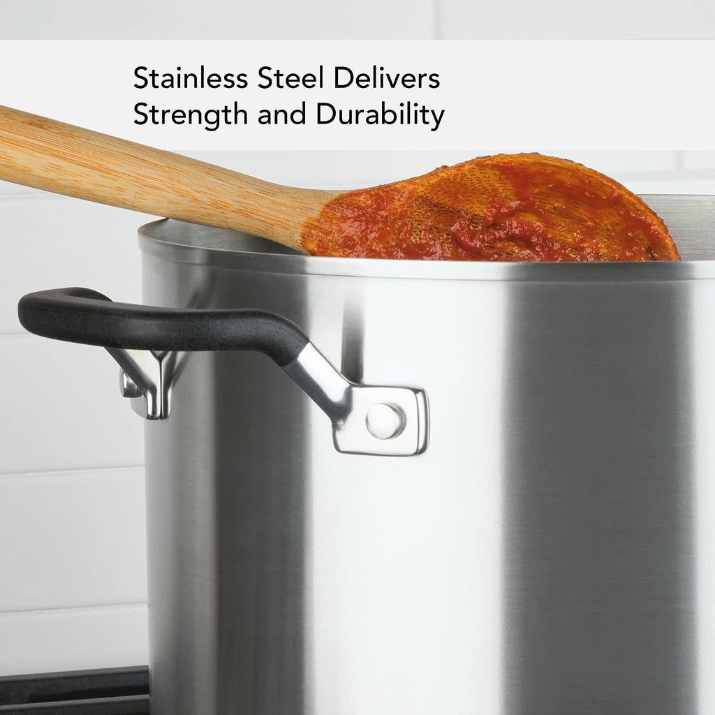 KitchenAid Induction Stock Pot with Lid, 8-Quart, Stainless Steel Stew Pot