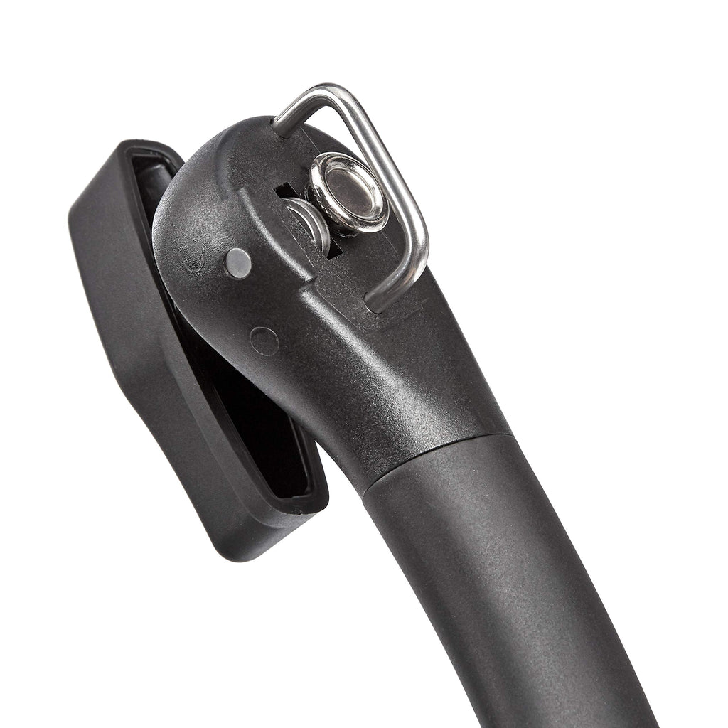 Amazon Basics Manual Can Opener, Easy to Use, Hand Held with Soft Grip Single Handle, Clean Cutting, Large, Black