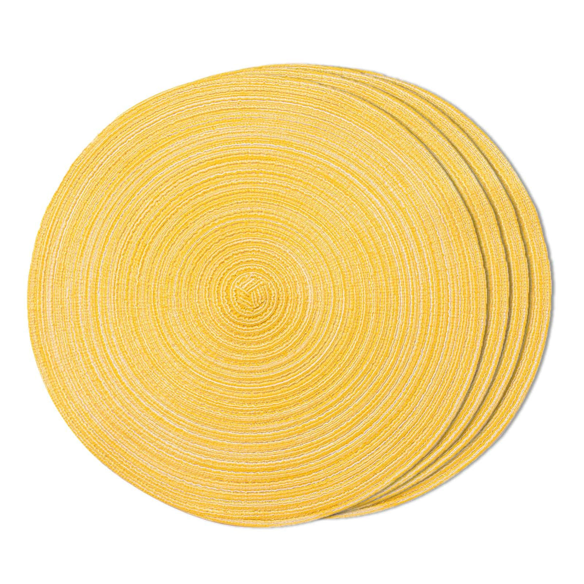 FunWheat Round Braided Placemats Set of 4 Place mats for Dining Tables Woven Heat Resistant Table Mats 15 inch (Wine,4pcs)