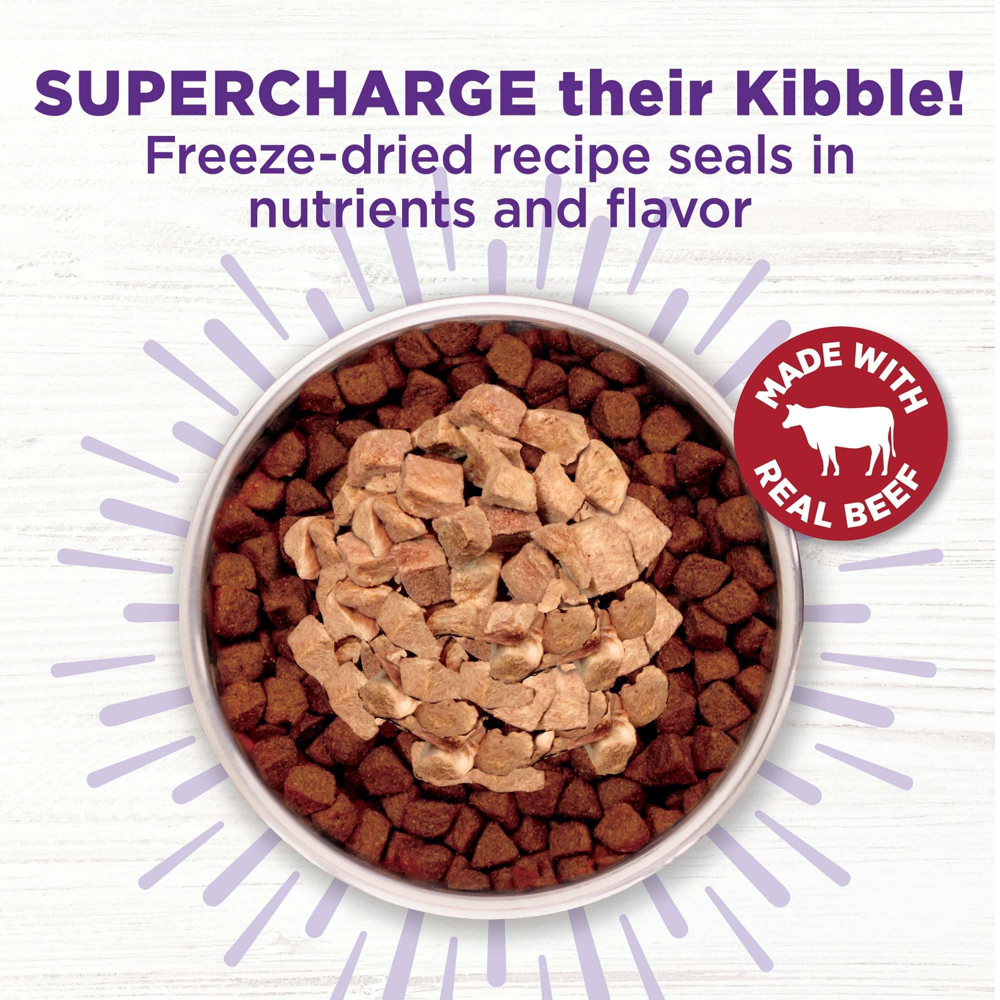 Wellness Bowl Boosters Bare Freeze Dried Dog Beef Food Topper for Small, Medium, and Large Breeds, Grain Free, Natural, 4 oz Bag
