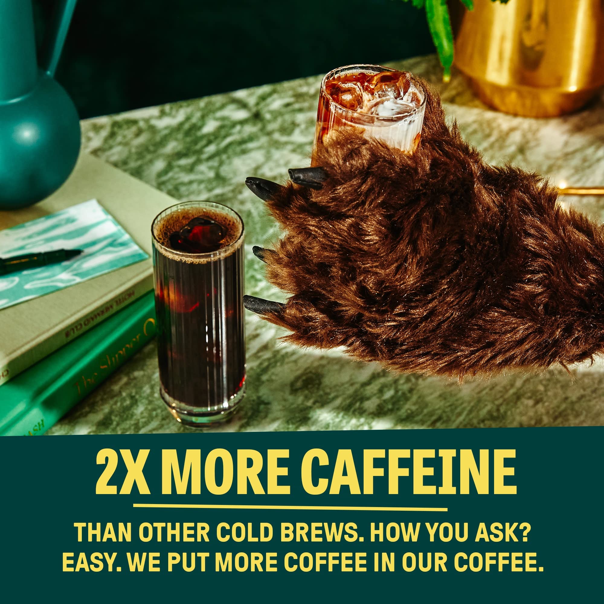 Wandering Bear Organic Cold Brew Coffee Variety Pack - Extra Strong, Bold, Smooth, Unsweetened, Shelf-Stable, Ready to Drink & Vegan, Iced Cold Brewed Coffee Drink - 32 fl oz (3pk - Vanilla, Caramel, Mocha)