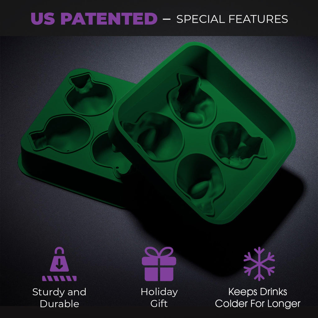 SHAPED 3D Ancient Alien Ice Mold Trays, Flexible Silicone Alien Figure Makers for Ice Cubes, Soaps, Chocolates, DIY Figures, Cookies, Resin Models