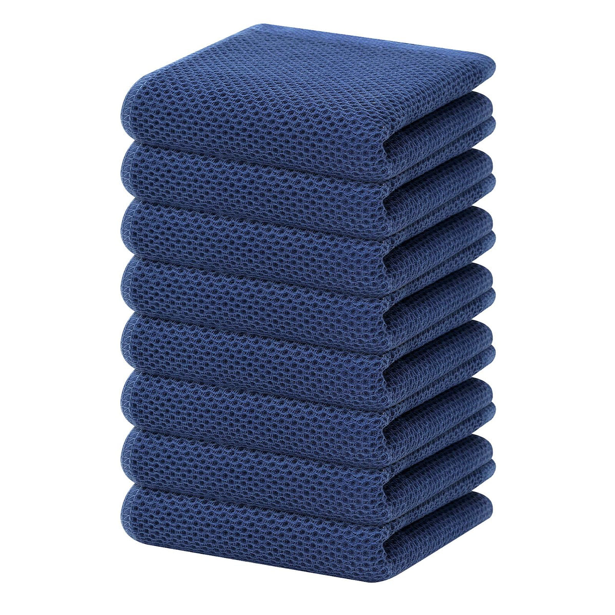 Homaxy 100% Cotton Waffle Weave Kitchen Dish Towels 18-Pack, Black