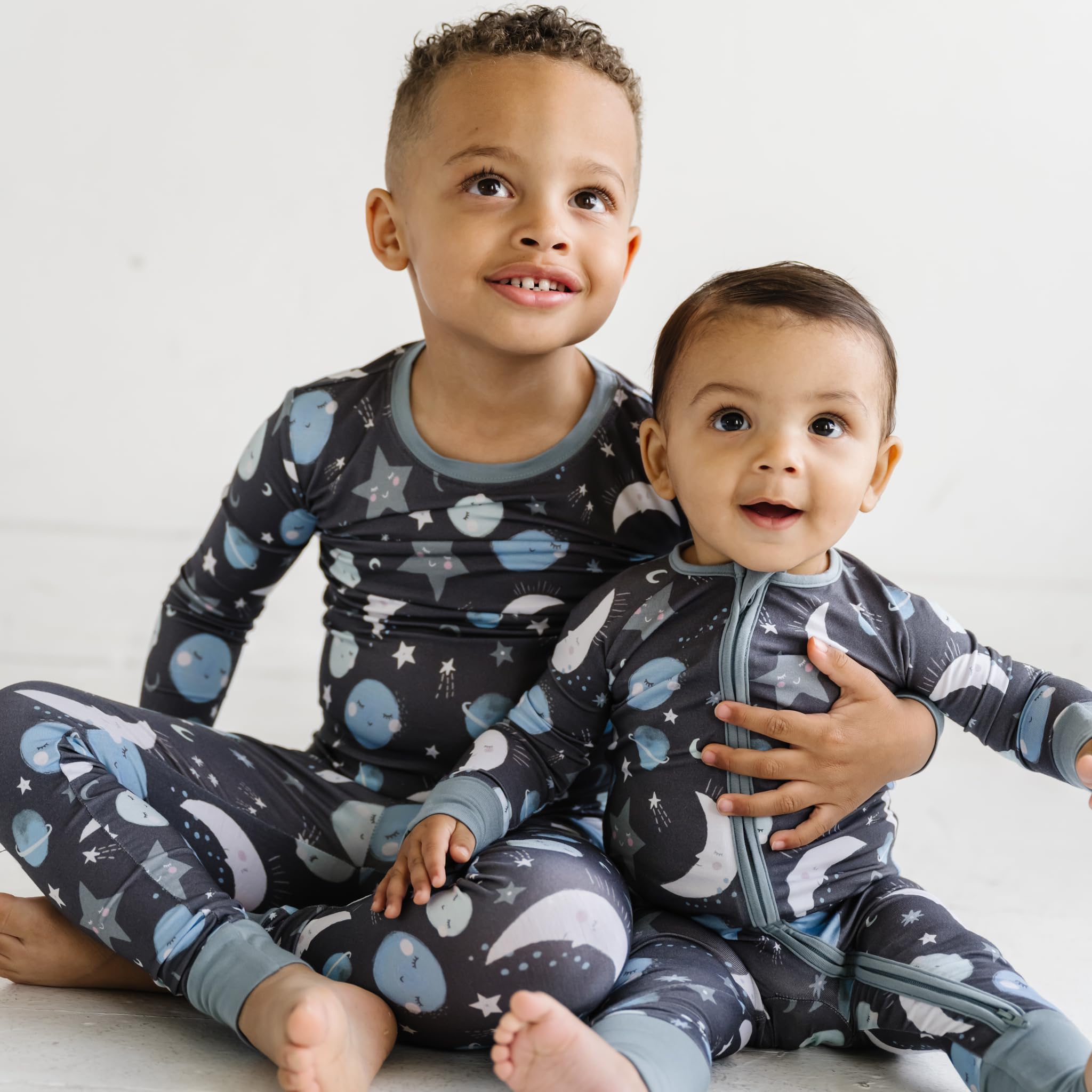 Little Sleepies Baby Pajamas, Blue To the Moon & Back, Newborn